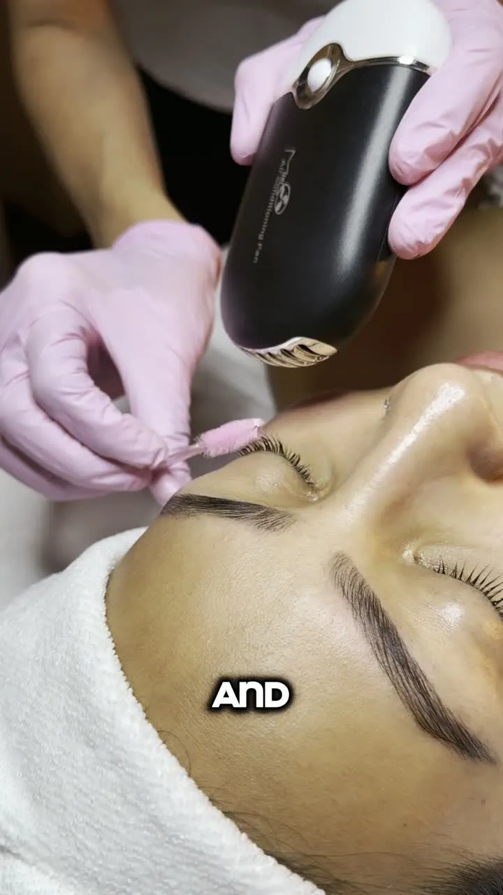 Brow lamination, up close